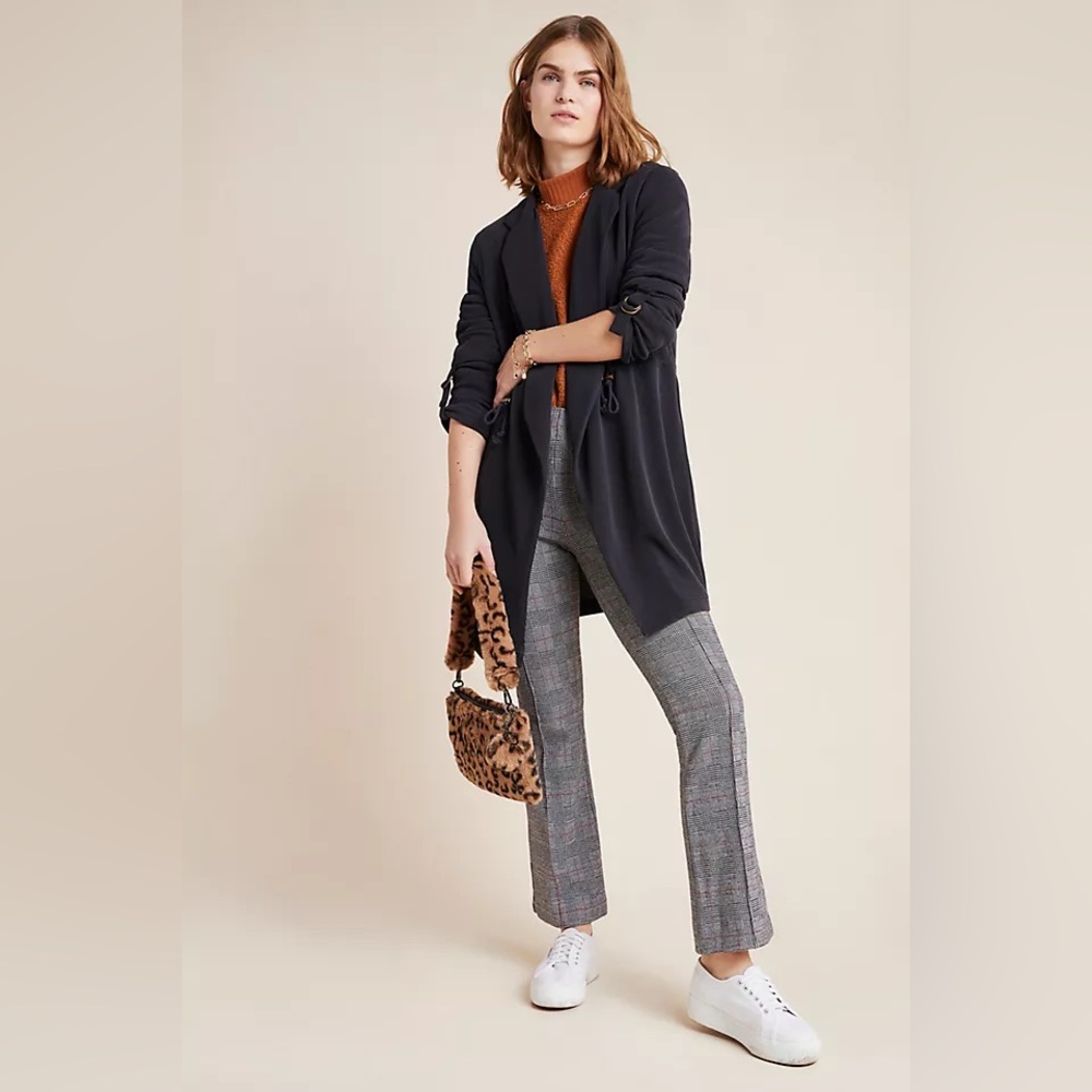 NEW Anthropologie Alia Draped Cardigan Cinch Waist Long Sleeve Blazer Sweater